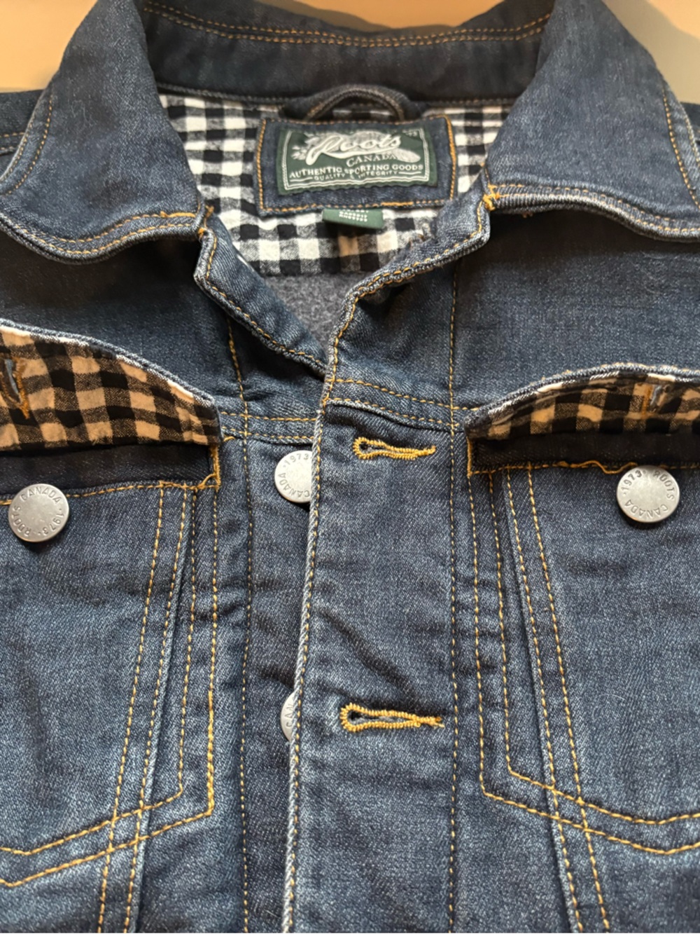 Roots Women’s Stretch Denim Jacket, Lined, Button Front, Size S - Picture 9 of 16